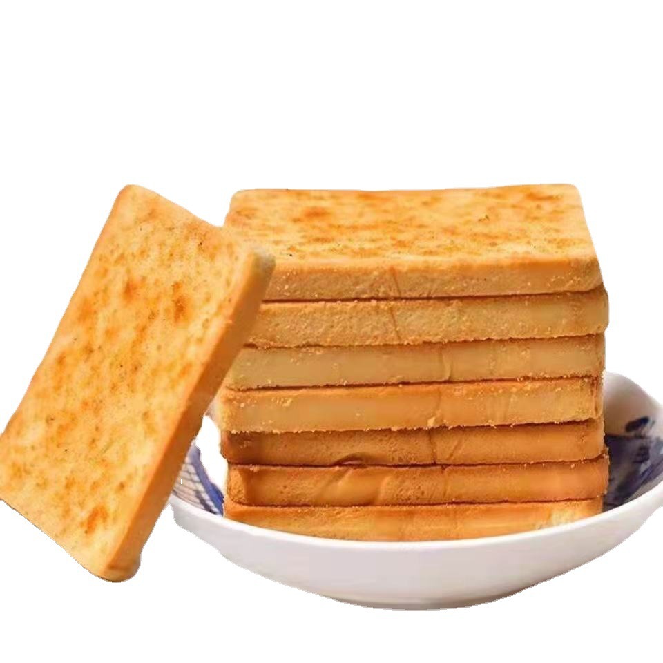 米多奇烤香馍片8包500克透明装酥脆代餐储备粮零食多口味5斤包邮