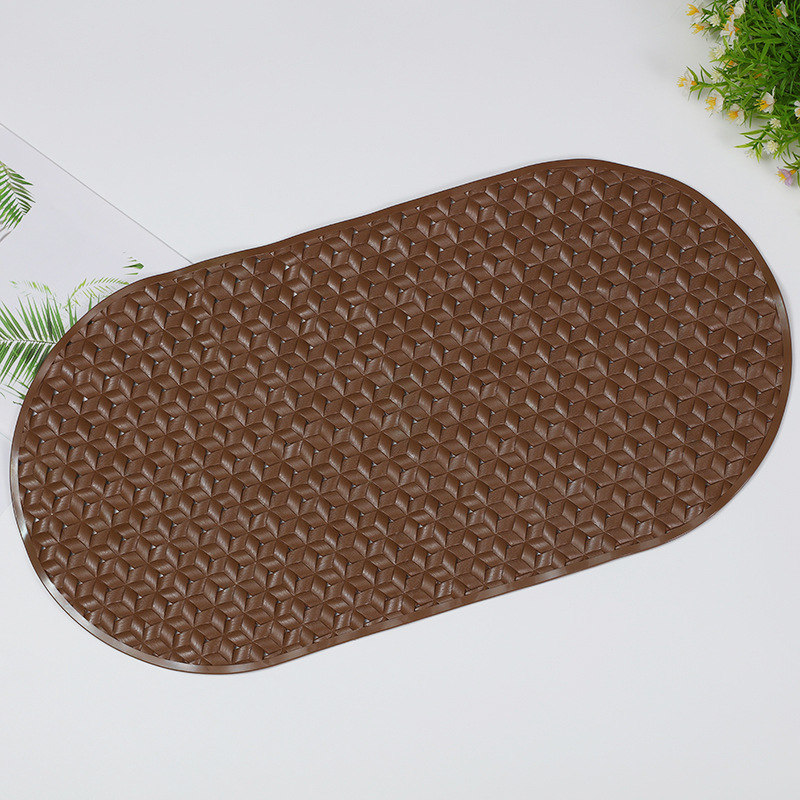 New Pvc Bathroom Non-Slip Mat Bathroom Shower Room Oval Bath Anti-Fall Foot Mat Bathtub Foot Mat