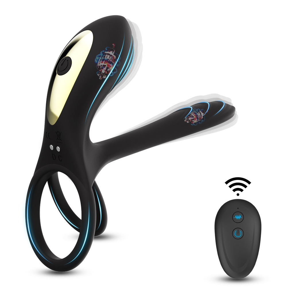 新款妲己锁精环二代无线遥控锁精环男用10频震动磁吸充电震动环