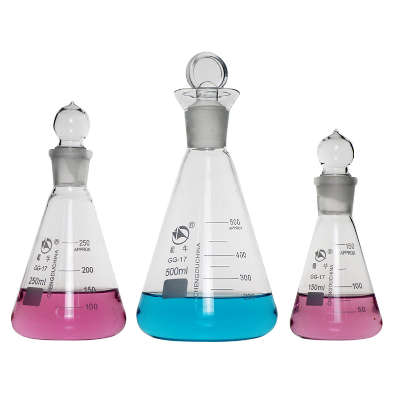 蜀牛 玻璃具塞三角烧瓶 定碘量瓶烧瓶 50/100/150/250/500/1000ml