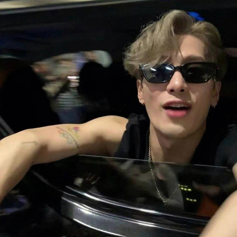 王嘉尔同款眼镜男士墨镜猫眼小脸高级感ins防晒太阳眼镜痞帅小框