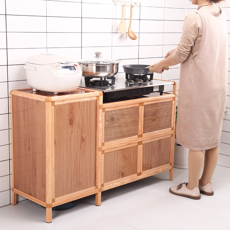 灶台柜橱柜一体不锈钢燃气灶家用厨房柜煤气柜子出租房简易经济型