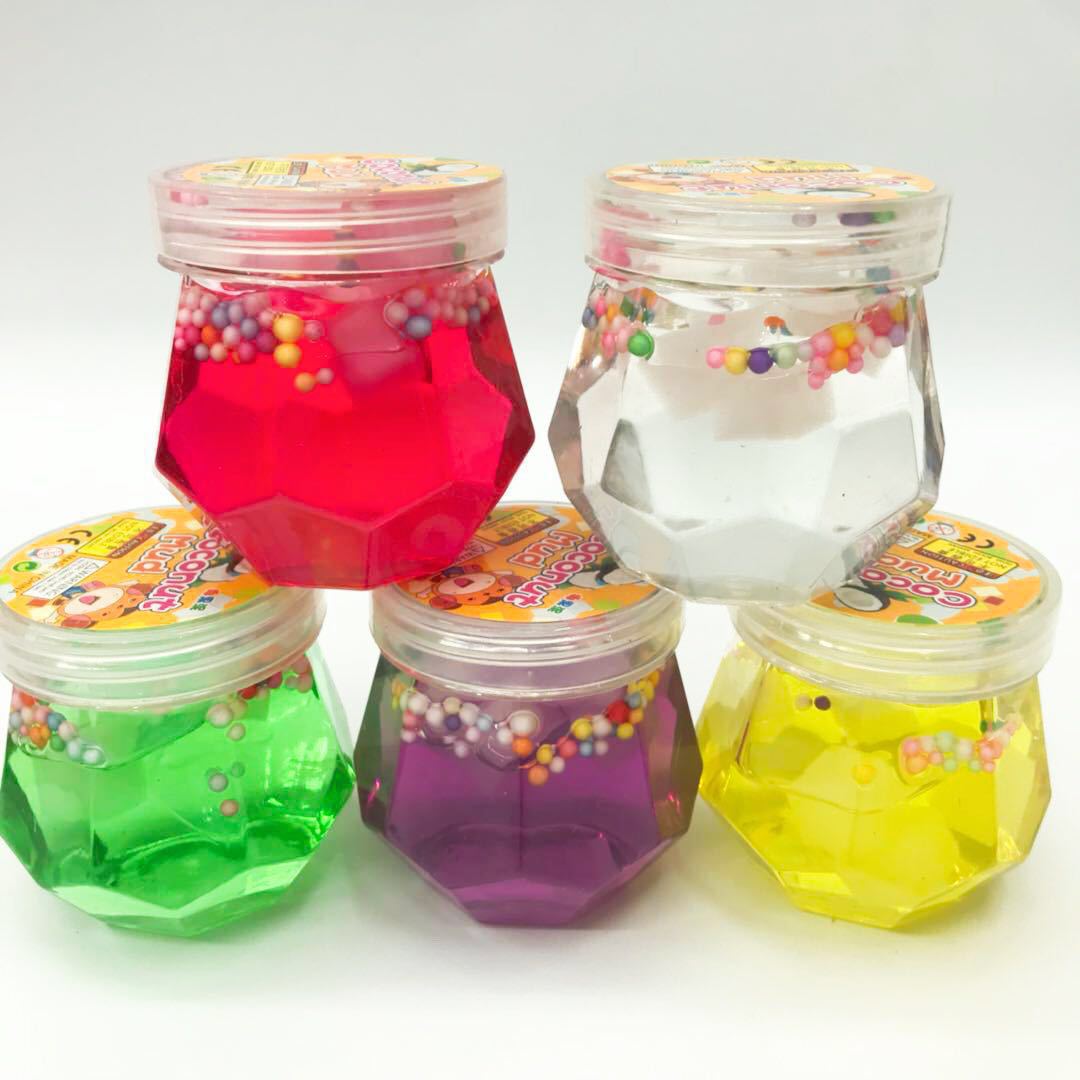 创意彩色钻石果冻泥小学生减压益智泡沫椰果史莱姆水晶泥戳戳泥