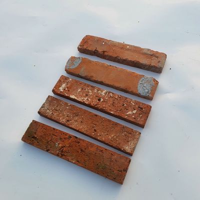 红砖皮1面光,一片红砖纯两边的砖皮老红砖切片青砖切片
