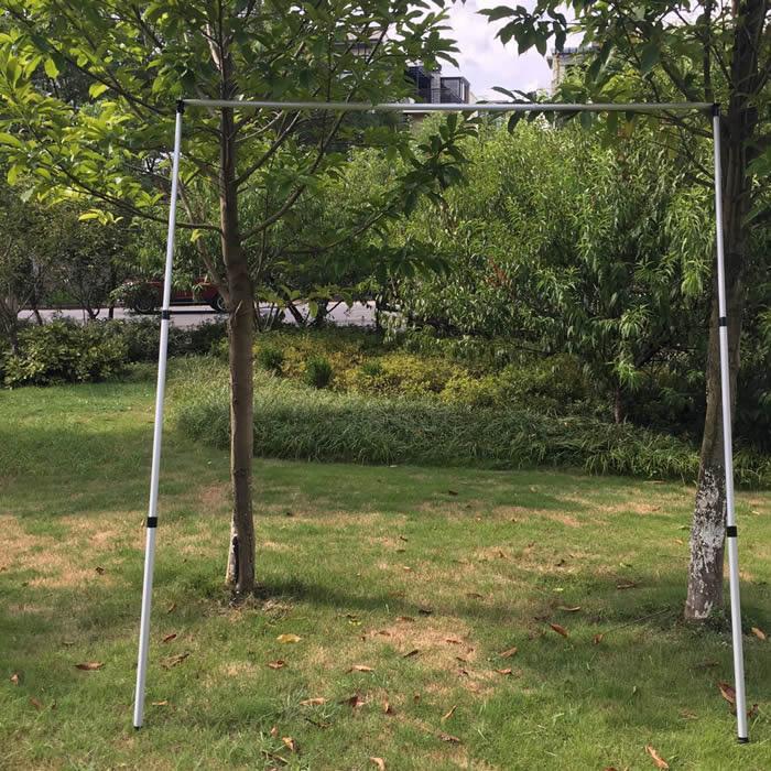 特户外铝合金伸缩杆可调天幕杆折叠帐篷杆支撑杆便携支架2.3米包