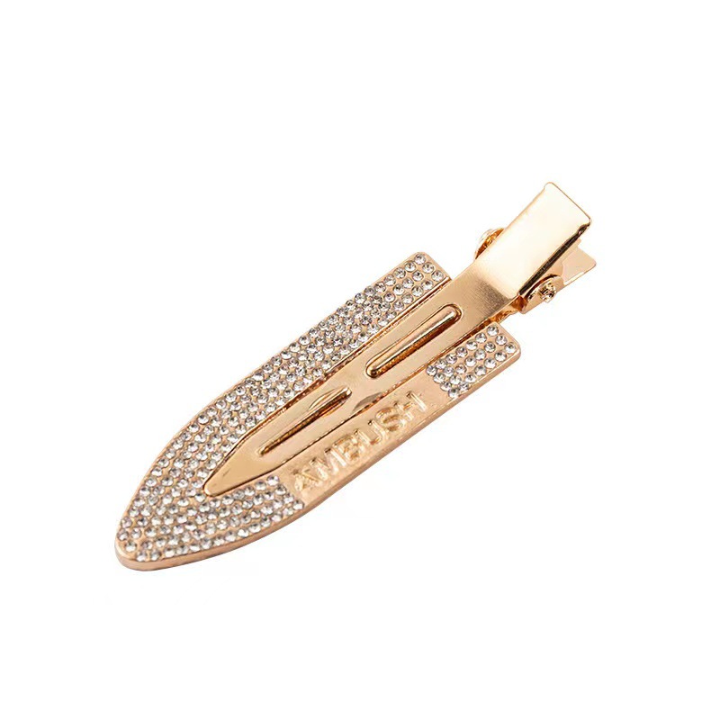 Spot Alloy Full Diamond Traceless Clip Summer Women's Side Bang Clip Summer Women's New Cosmetic Clip Hairpin Shark Clip