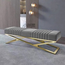 MTF轻奢换鞋凳家用可坐网红床尾凳床前凳现代卧室欧式长条沙发凳