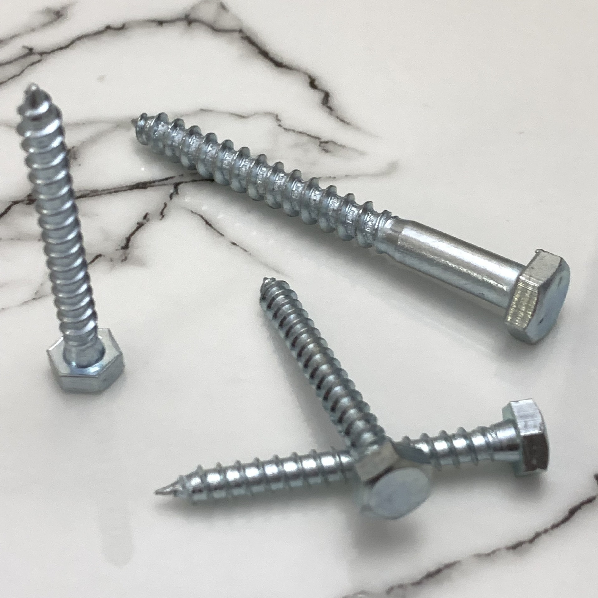 8级高强度din571加长全牙外六角自攻木螺丝gb/t5285-85