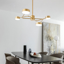 Sq北欧客厅灯具现代简约创意个性亚克力ins书房餐厅房间卧室LED吊