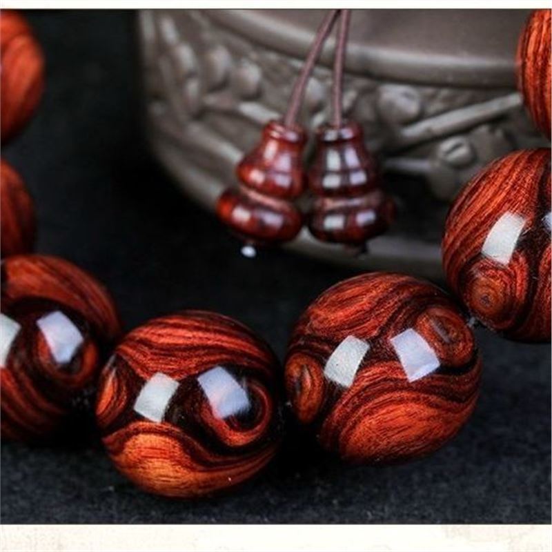 老料手链佛珠男款海黄黄花梨海南手串鬼脸男士对眼真品108处理颗