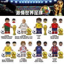 TV6504足球系列明星世界杯比赛人仔儿童玩具拼装积木袋装批发