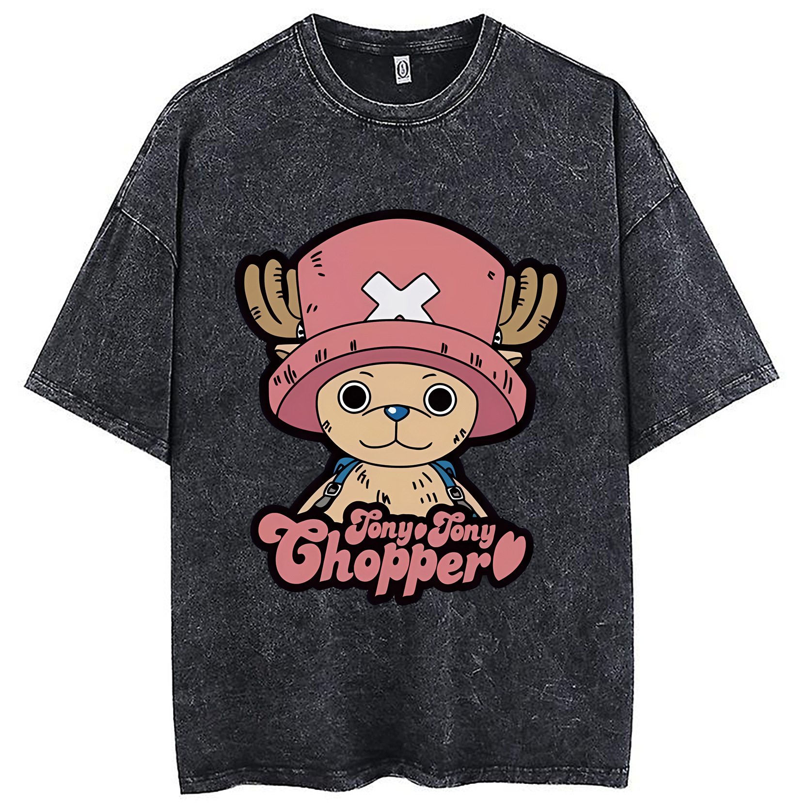 美式潮牌t恤跨境男女宽松水洗 新款重磅印花水洗做旧纯色短袖t恤