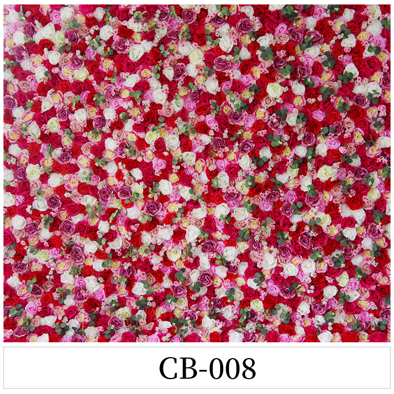 Artificial Flower Wholesale Artificial Rose Cloth Bottom Flower Wall Wedding Layout Studio Artificial Flower Background Wall Fake Flower Decoration