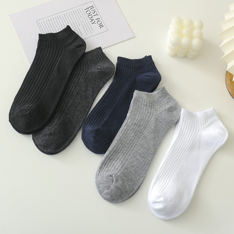 Cotton Socks Wholesale Stall Manufacturers Men's Socks Socks Men's Casual Sports Short Socks Boat Socks Spring and Autumn
