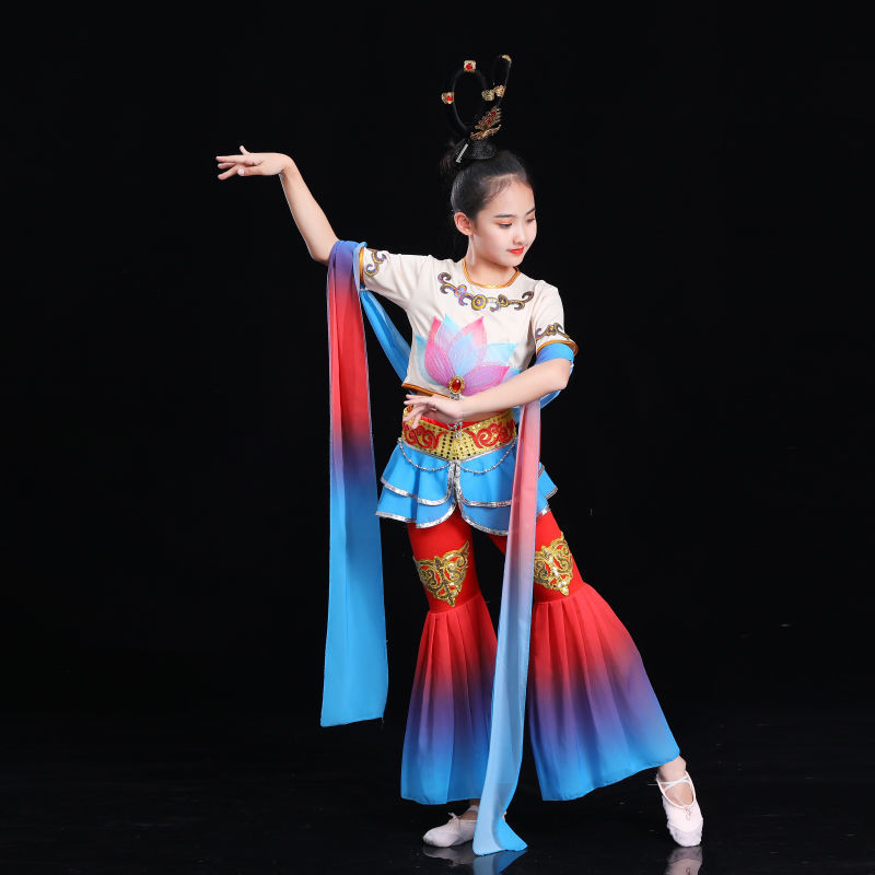 敦煌飞天乐舞舞蹈服装演出服古典舞仙女飘逸反弹琵琶艺考套装