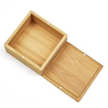 小号楠竹木盒创意正方形磁吸饰品收纳盒手工木制礼品包装空木盒