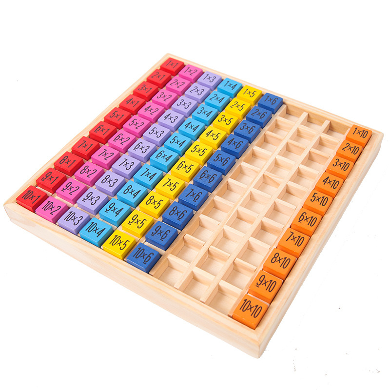 木制儿童益智九九乘法口诀表玩具早教数学互动型智力开发蒙氏教具