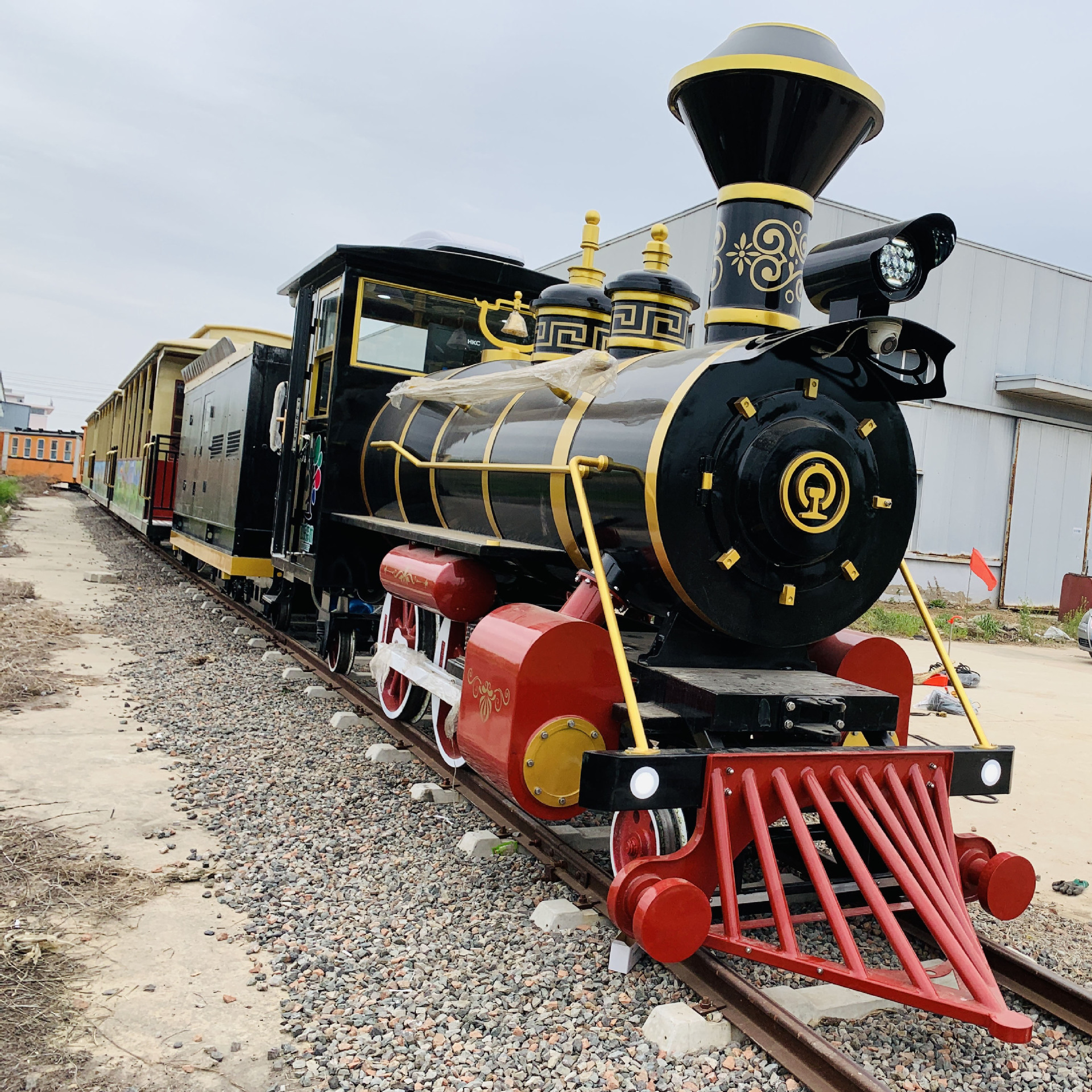仿古蒸汽观光轨道小火车 景区游览观光小火车 景区轨道花海小火车