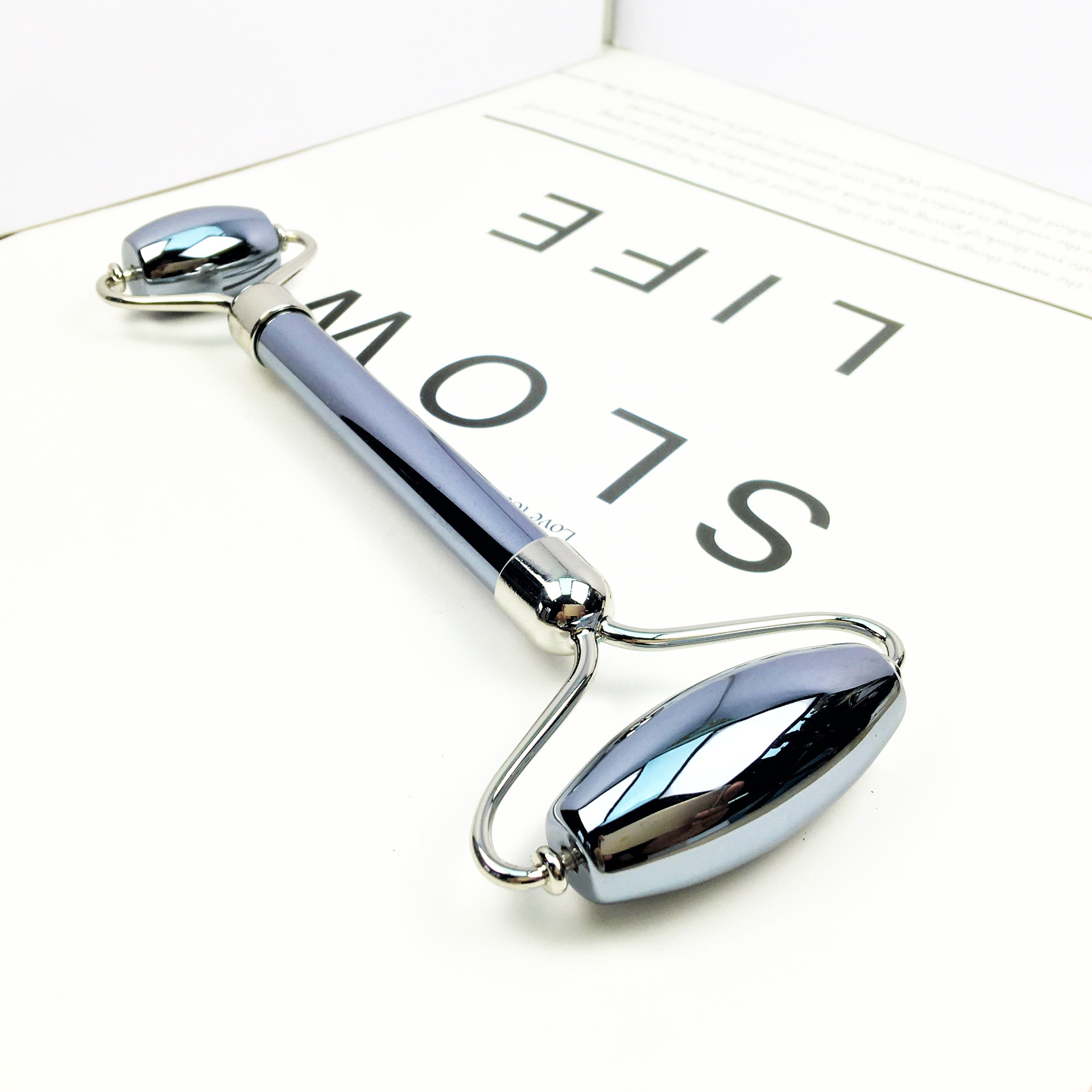 厂家直供能量石太赫兹滚轮按摩棒太赫兹美容棒瘦身美容仪跨境货源