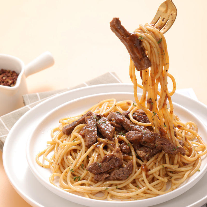 意大利面黑椒牛柳番茄肉酱面酱含大块牛肉意面酱牛肉酱黑椒酱肉酱