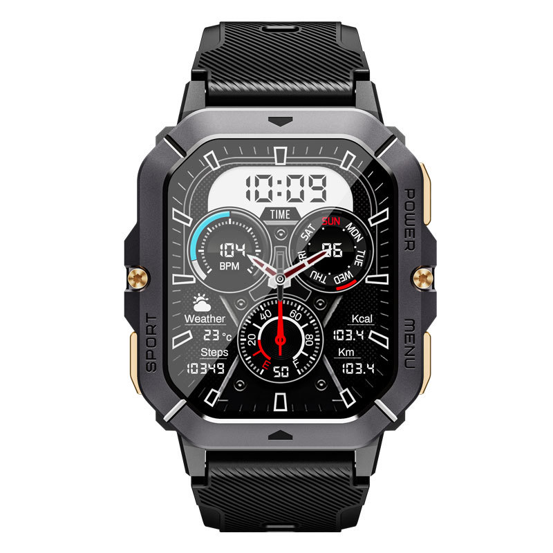 C28智能手表男士三防户外运动美客血氧睡眠蓝牙通话 电子产品