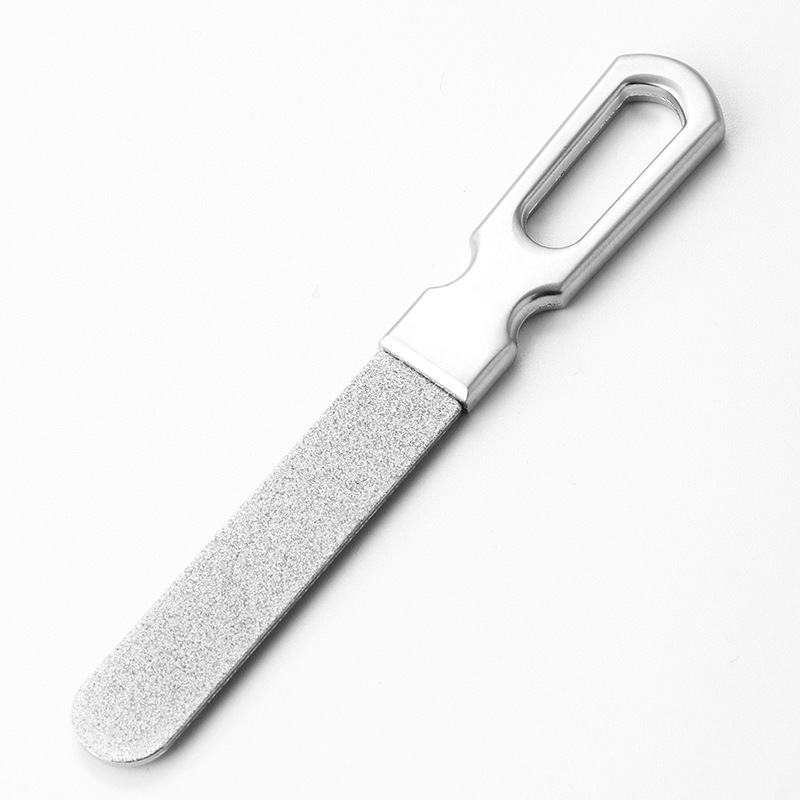 新款不锈钢指甲锉磨甲器抛光厚甲硬甲打磨条修甲工具双面锉磨砂条