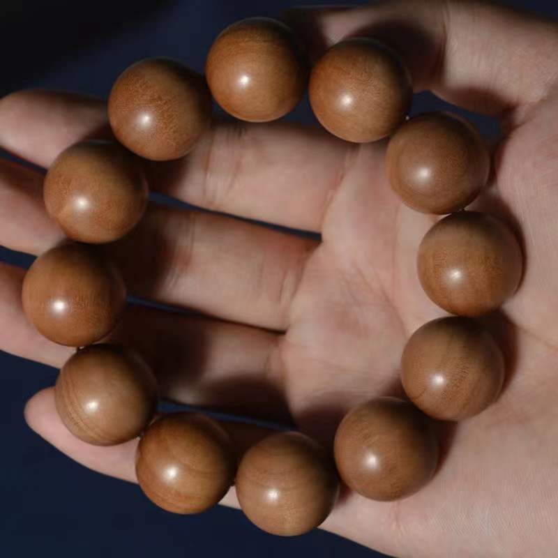 印度迈索尔老山檀沉水红肉108文玩手串2.