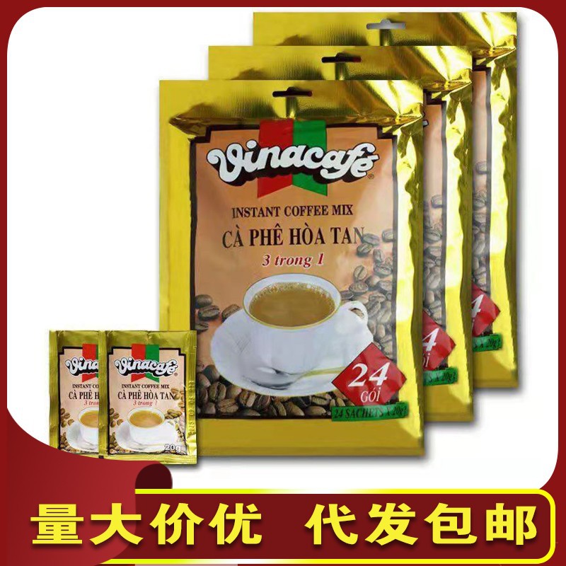 越南金装威拿咖啡三合一速溶咖啡粉480克提神饮品