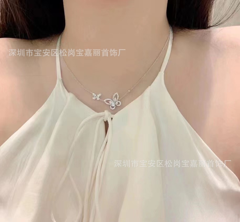 格拉家 幻影系列 蝴蝶项链 925银女 高碳钻 轻奢饰品高级感 代发