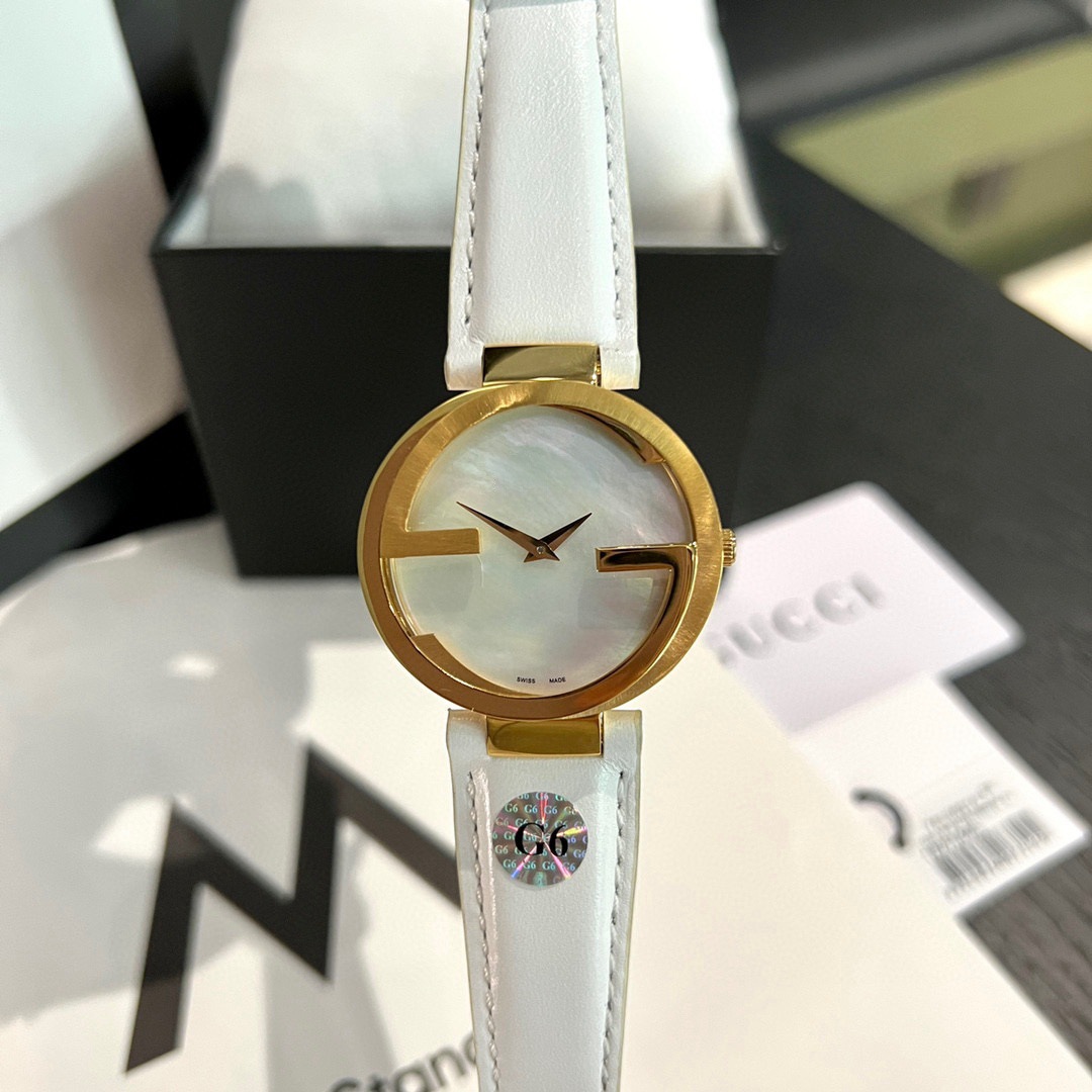 全智贤同款手表中古石英时尚双g手表送女朋友送礼表小蜜蜂贝母盘