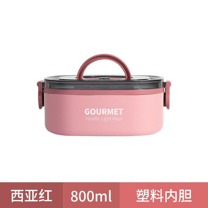 Plastic Lunch Box Multi-Layer Microwaveable Heating Lunch Box Office Worker with Tableware Sealed to-Go Box Lunch Box Cross-Border