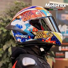 Motorax/摩雷士R50S锦鲤星空黑头盔男女四季个性酷机车摩托车全盔