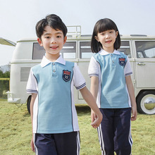 小学生校服夏季短袖两件套装英伦风一年级儿童运动班服幼儿园园服
