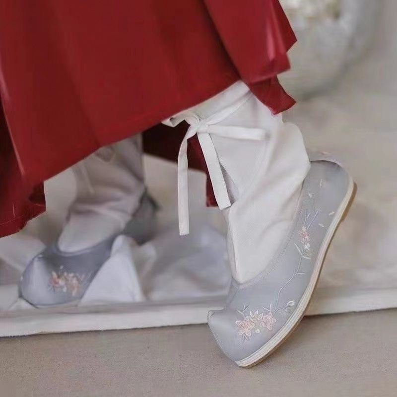 汉服鞋古风袜子女袜子短款云袜白色百搭舒适日常配袜古装袜子批发