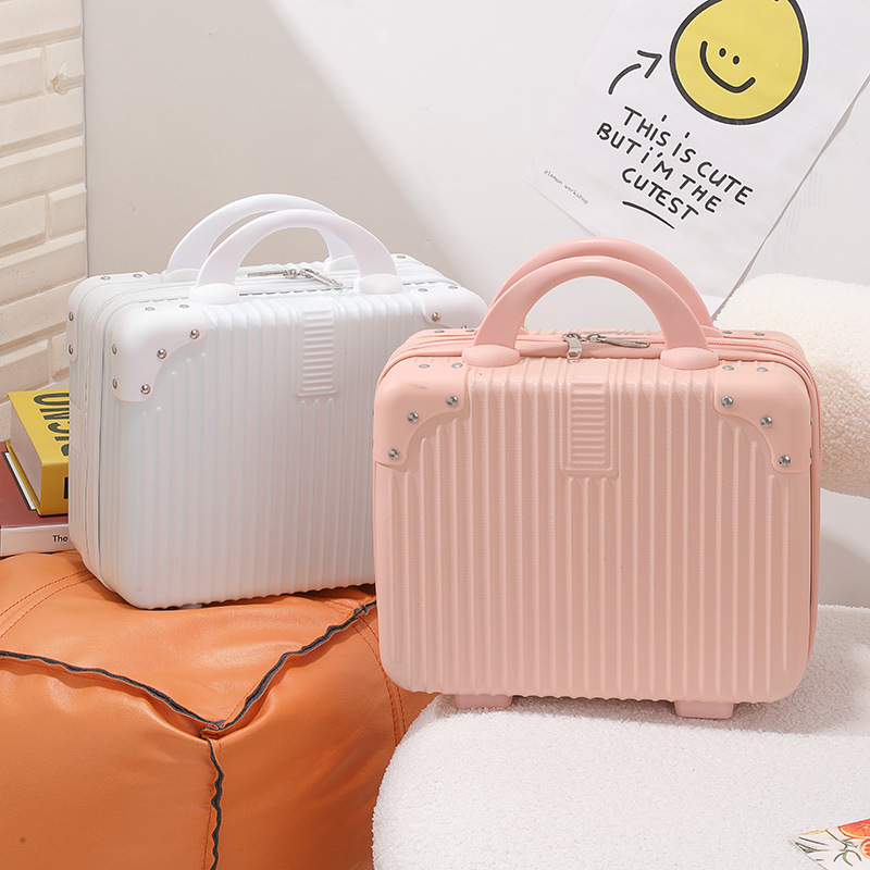 14-Inch Suitcase Cosmetic Case Mini Small Luggage 16-Inch Travel Password Storage Box with Hand Gift Printing Pattern