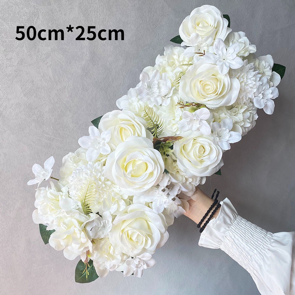 New Artificial Flower Wedding Layout Eucalyptus Diy Flower Wall Flower Vine Background Wall Rose Rose Flower Artificial Flower