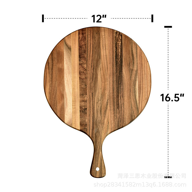 Solid Wood Cutting Board Double-Sided Household Fruit Cutting Board Kitchen Chopping Board Cross-Border Wooden Cutting Board Acacia Mangium Chopping Board