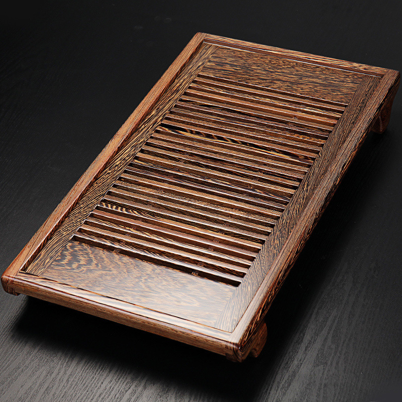 品牌畅宏茶盘茶托黑檀木整块平茶盘实木根雕茶壶架盘香炉木茶盘竹紫光