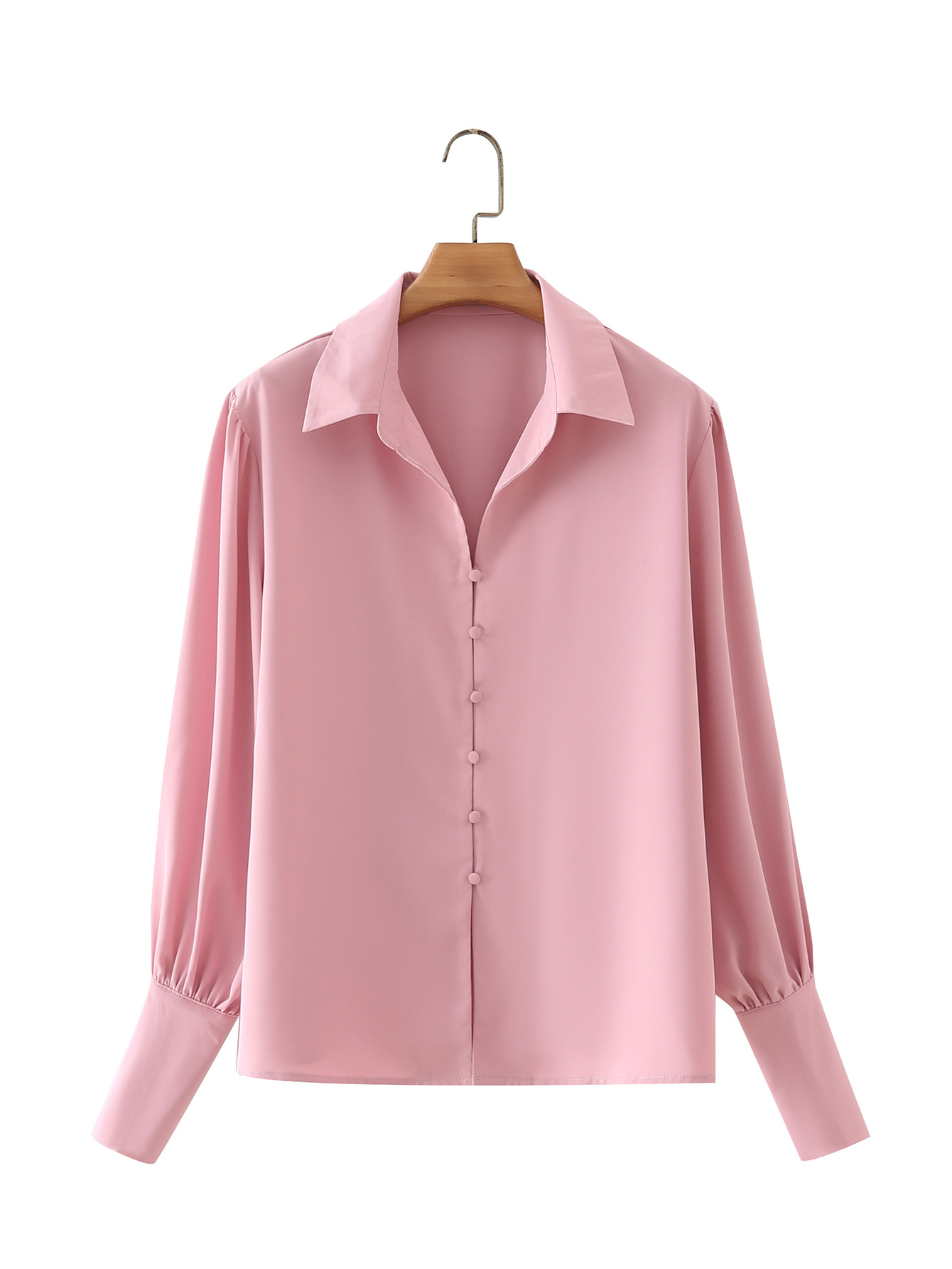 女装粉色衬衫图片