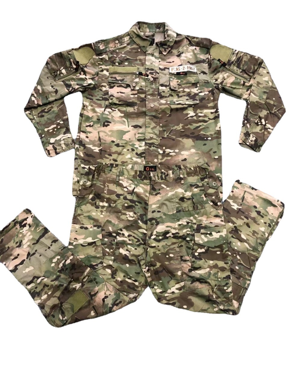 厂家直销通用均码户外现货耐磨套服mc黑色三沙土黄迷彩服f16套服