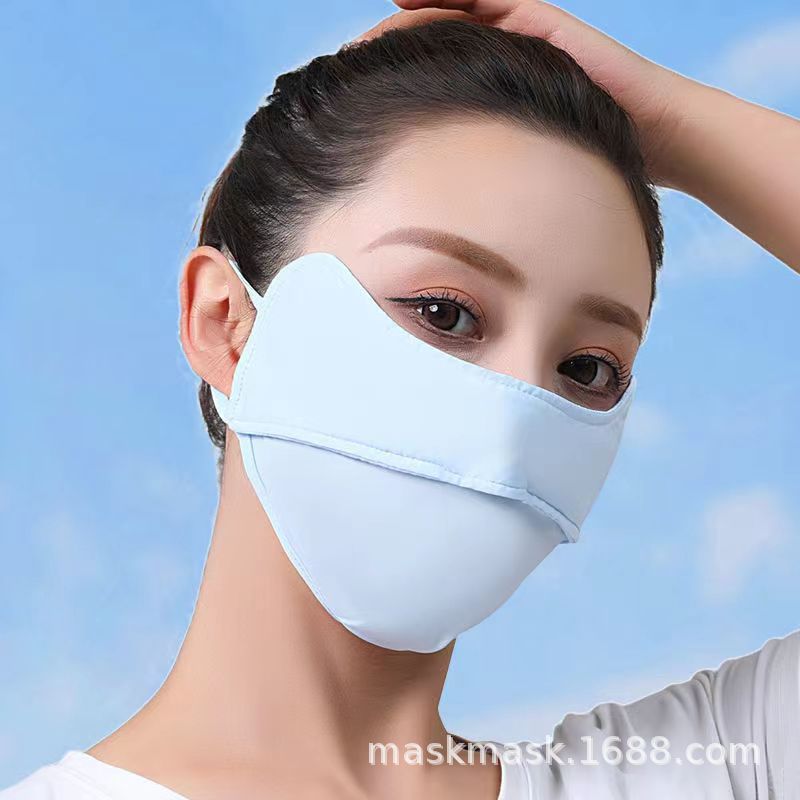 Douyin Ice Silk Three-Dimensional Sunscreen Mask UV Protection Summer Eye Protection Riding Sunshade