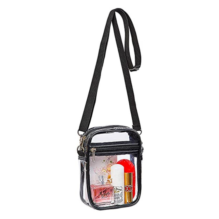 Cross-Border Amazon PVC Shoulder Crossbody Transparent Storage Bag Beach Sports Transparent Bag Travel Bag Customization