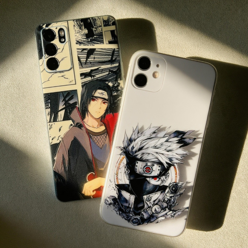 苹果16promax火影忍者动漫手机背膜适用iPhone15鸣人周边背贴彩绘