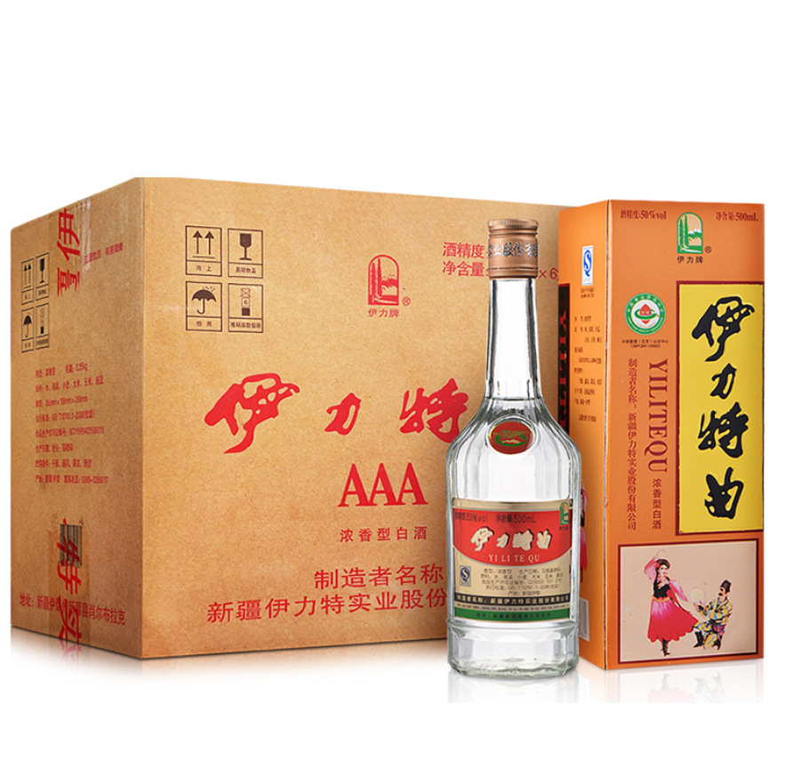 新疆跳舞酒伊力特曲50度500ml*6瓶/箱新疆浓香型白酒伊犁 包邮
