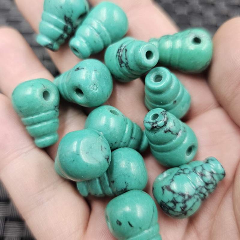 仿绿松石一体散珠仿玉石三通diy手链项链佛珠饰品配件三通珠子