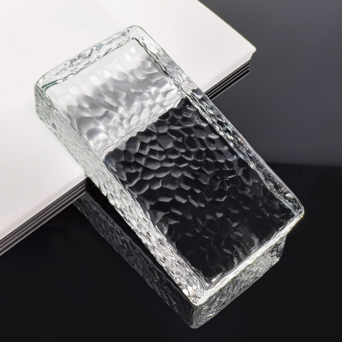 透明水晶砖蜂窝纹玻璃砖热熔砖块透光不透人玄关隔断景观墙建材