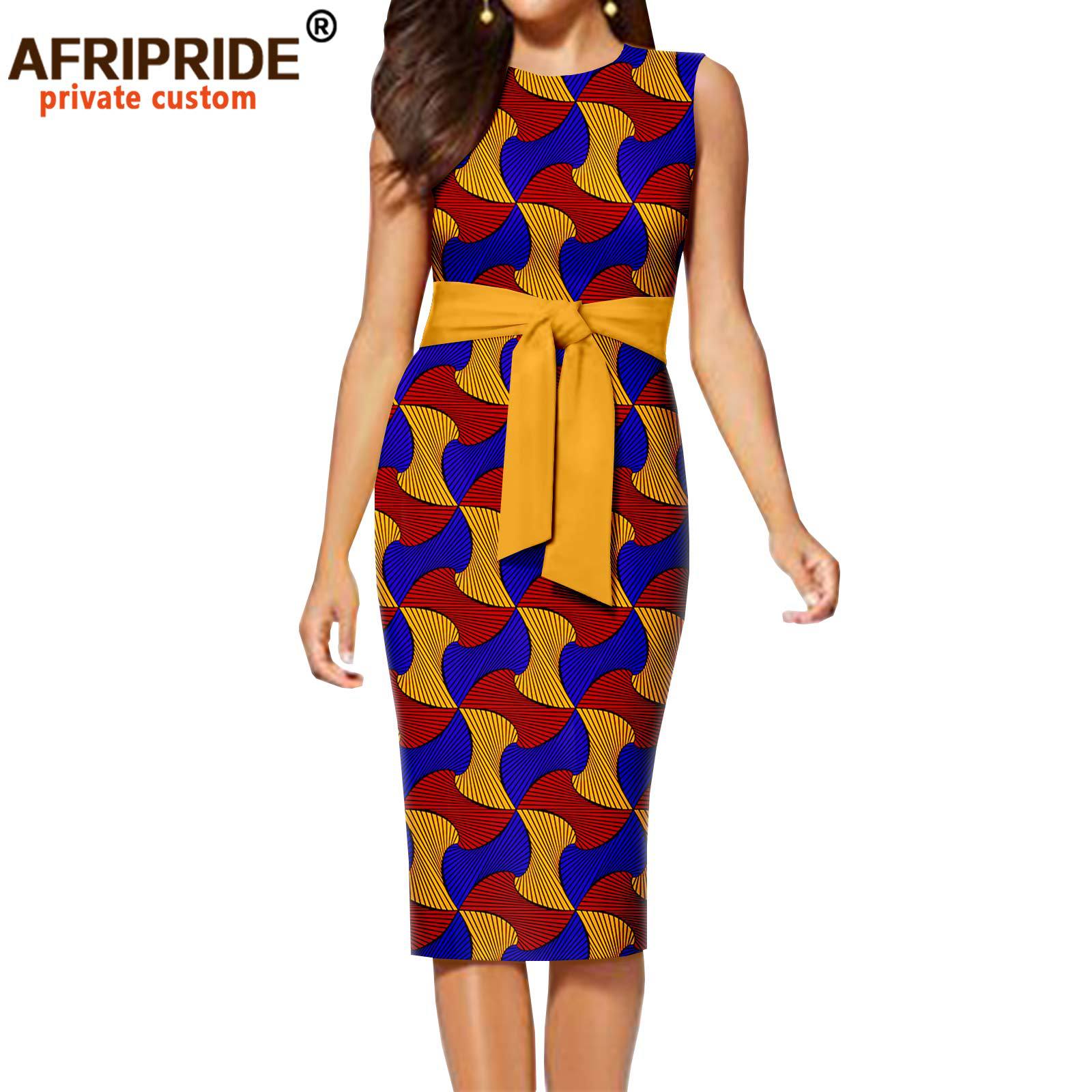 Foreign Trade New African Ethnic Print Batik Cotton Large Size Fashion Dress Afripride 2125017