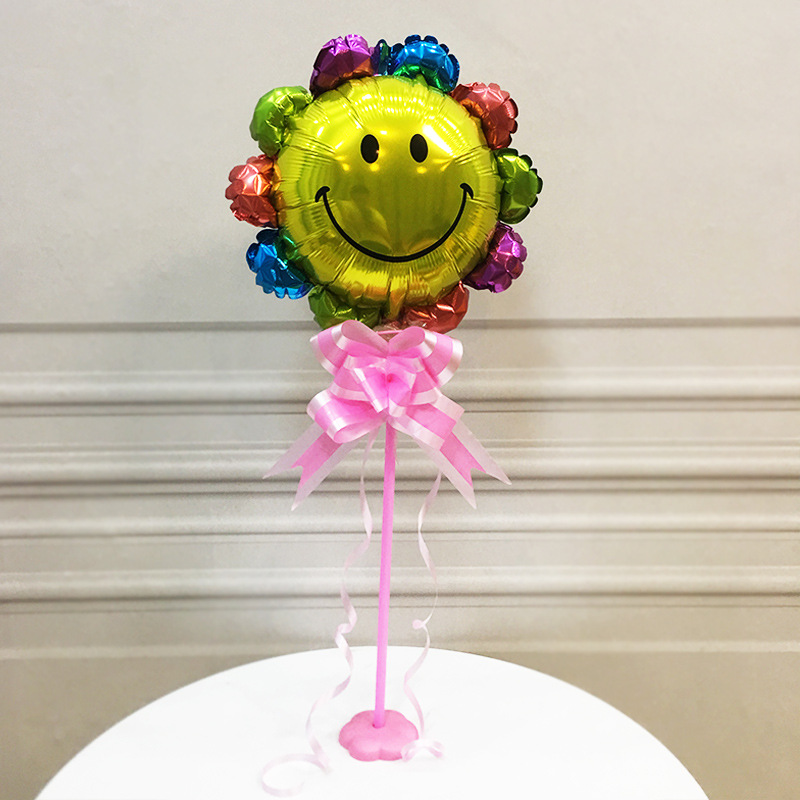 生日宴桌摆气球支架 儿童生日派对桌飘气球 粉蓝色餐桌装饰气球