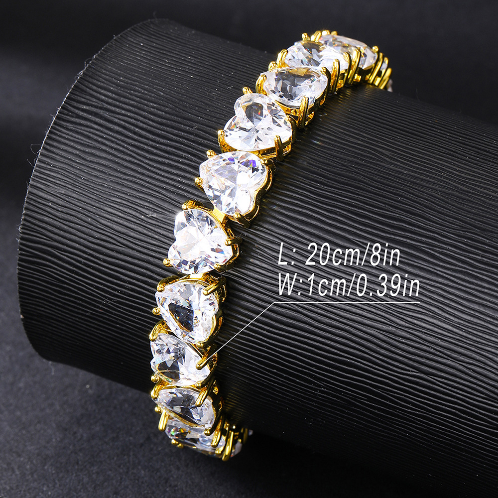 Cross-Border New Love Rock Candy Chain High Quality Design Multi-Specification Zircon Color Rock Candy Necklace One Piece Dropshipping