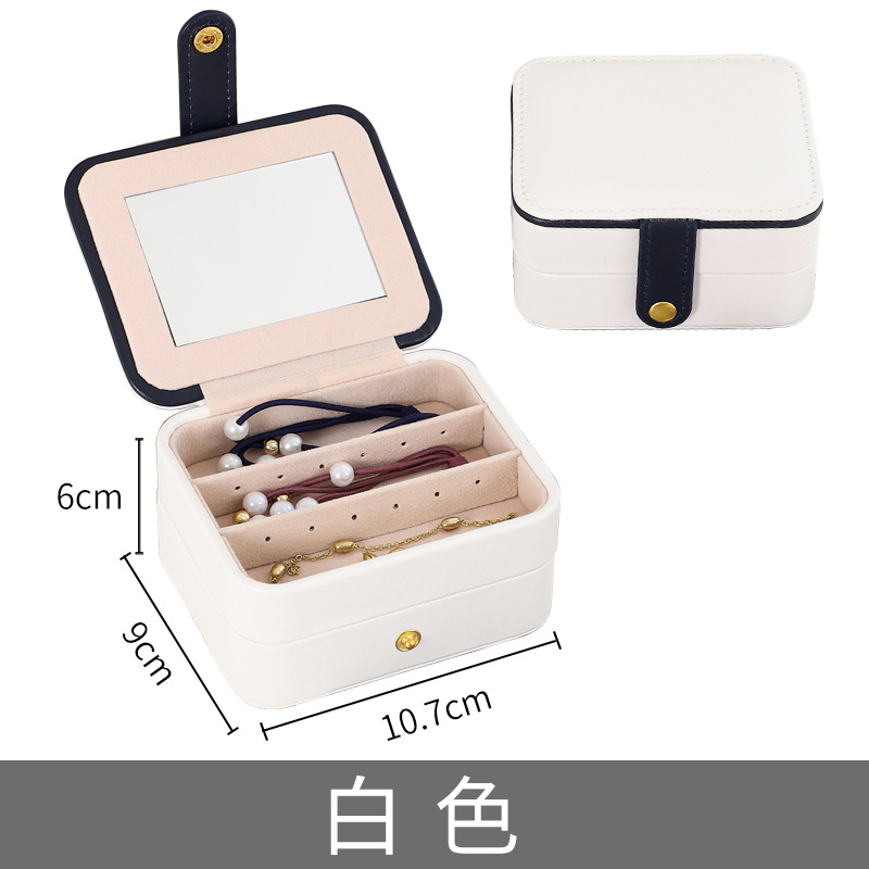 Korean Exquisite Children's Jewelry Box Multi-Layer Portable Travel Jewelry Ornament Storage Box Earrings Jewelry